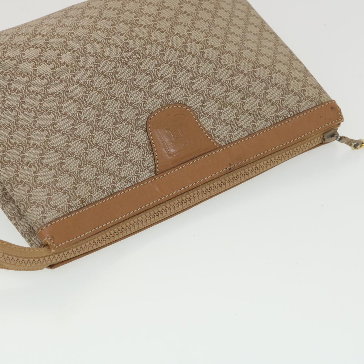 Celine Macadam Canvas Clutch Bag Beige ac1845