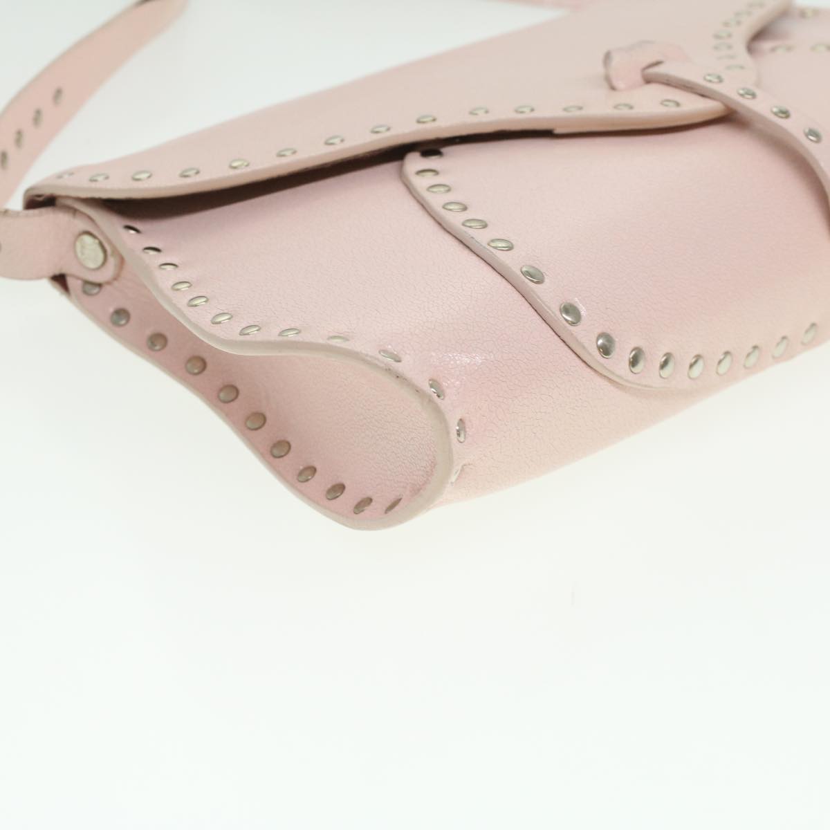 Celine Studs Shoulder Bag Leather Pink CE00/23 am3799