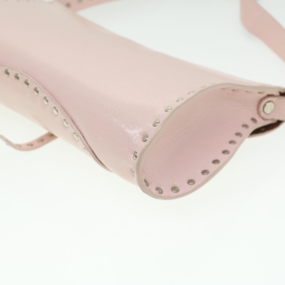Celine Studs Shoulder Bag Leather Pink CE00/23 am3799