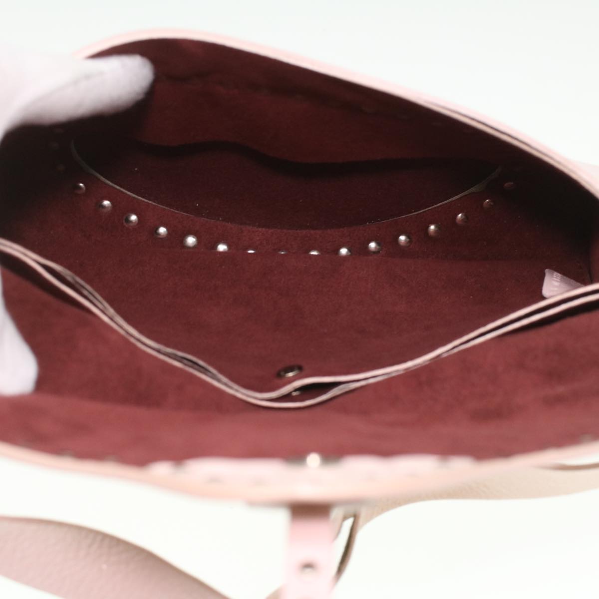 Celine Studs Shoulder Bag Leather Pink CE00/23 am3799