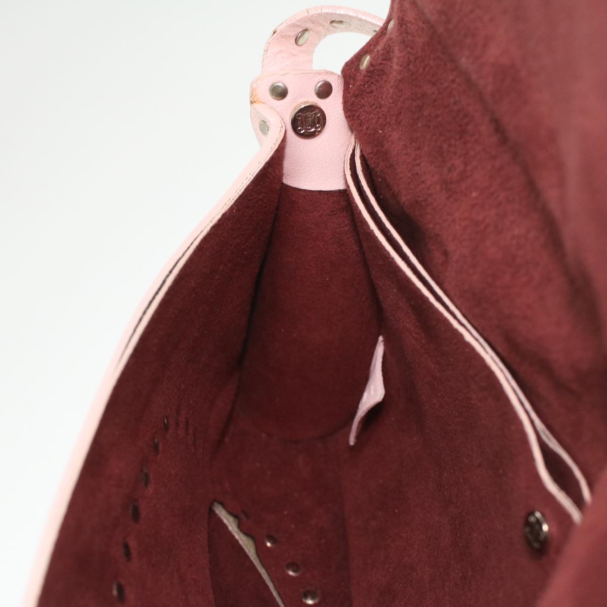 Celine Studs Shoulder Bag Leather Pink CE00/23 am3799
