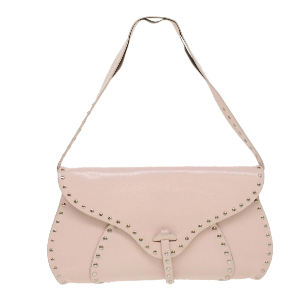 Celine Studs Shoulder Bag Leather Pink CE00/23 am3799