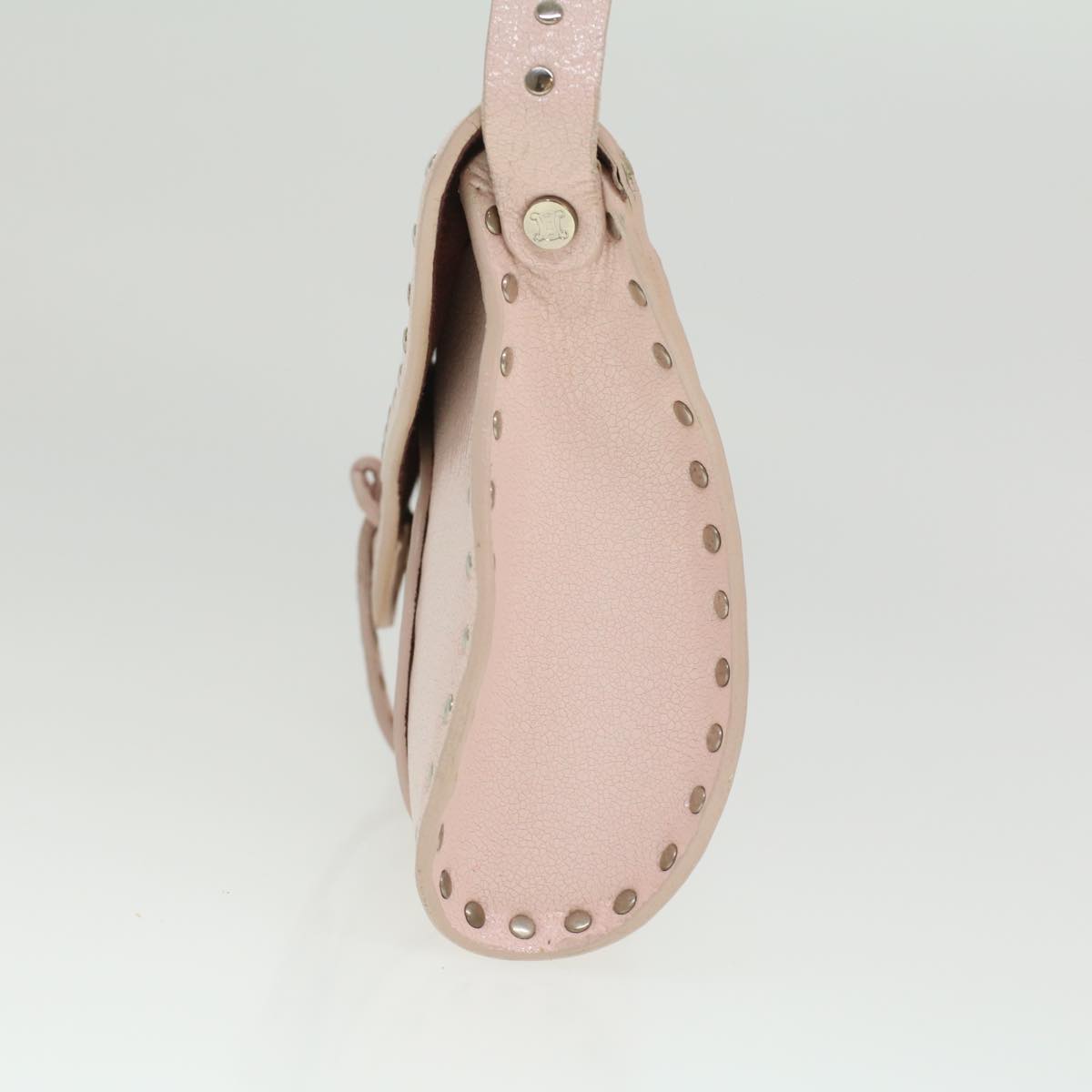 Celine Studs Shoulder Bag Leather Pink CE00/23 am3799
