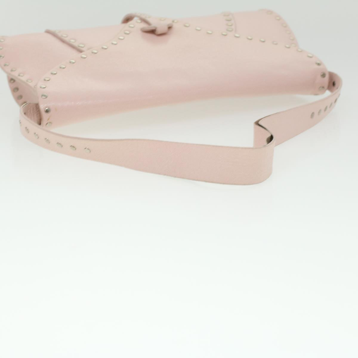 Celine Studs Shoulder Bag Leather Pink CE00/23 am3799