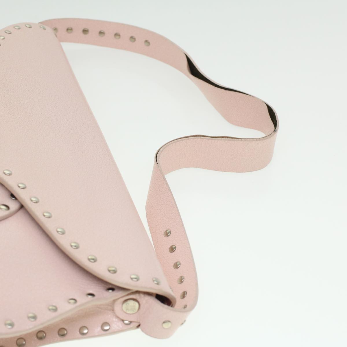 Celine Studs Shoulder Bag Leather Pink CE00/23 am3799