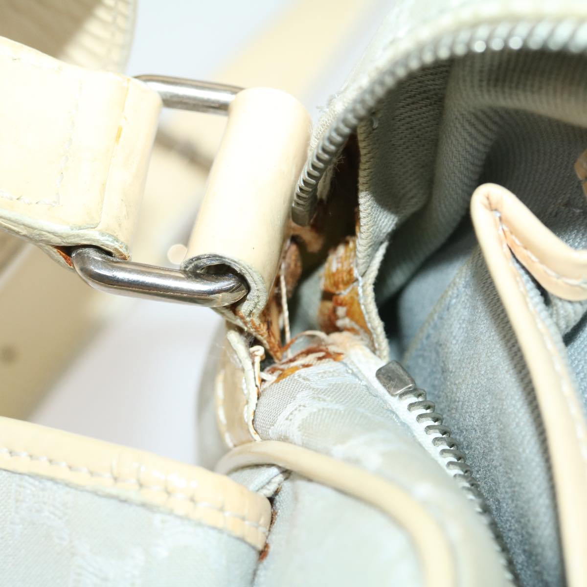 Celine Macadam Canvas Shoulder Bag Light Blue ar7070