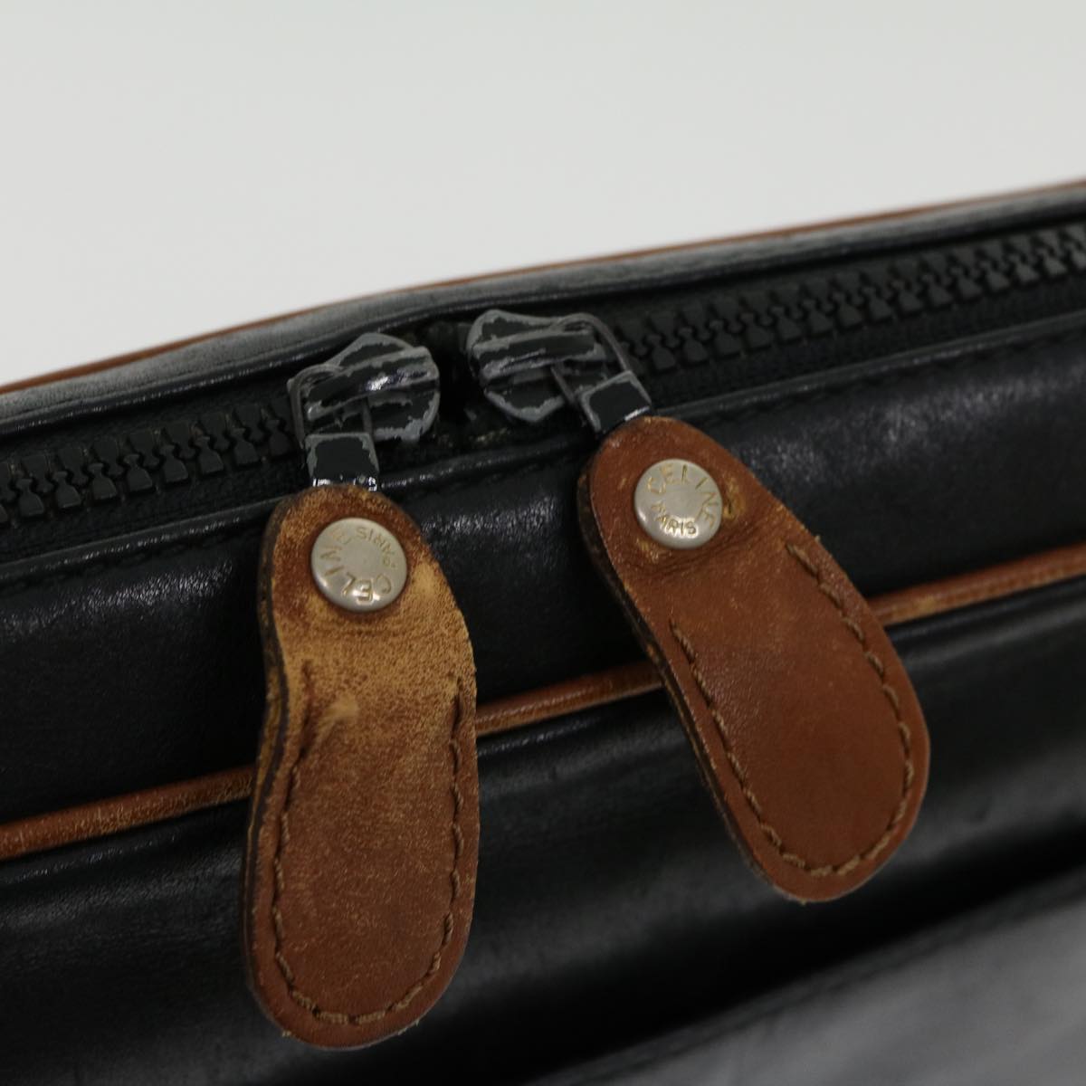 Celine Clutch Bag Leather Black ar7220