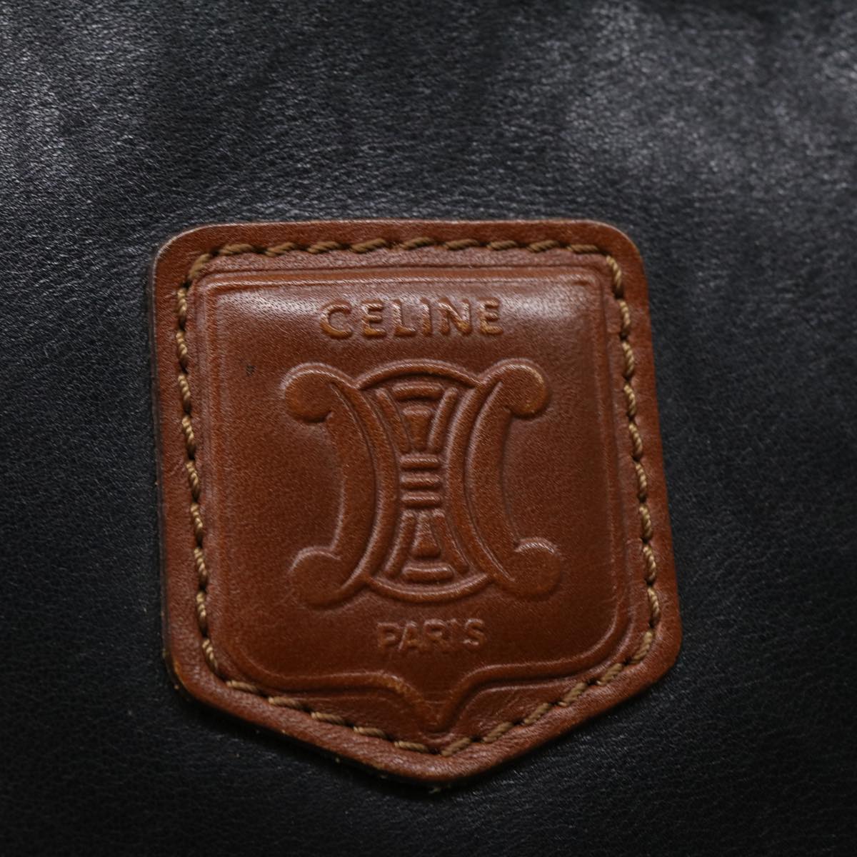 Celine Clutch Bag Leather Black ar7220