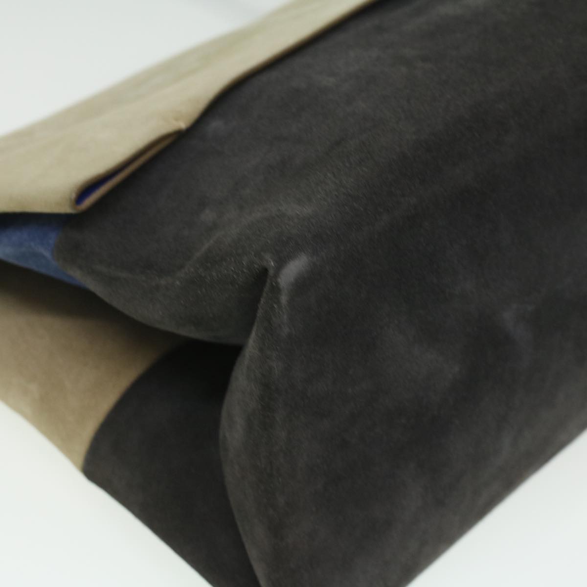 Celine Shoulder Bag Suede Beige Blue black ar8501