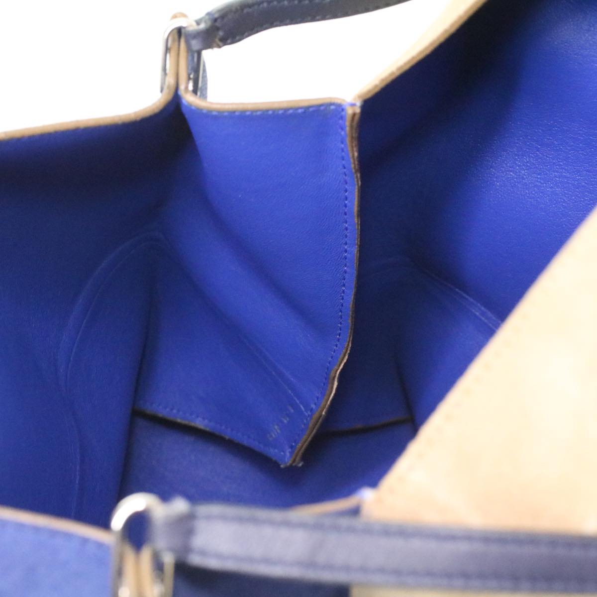 Celine Shoulder Bag Suede Beige Blue black ar8501