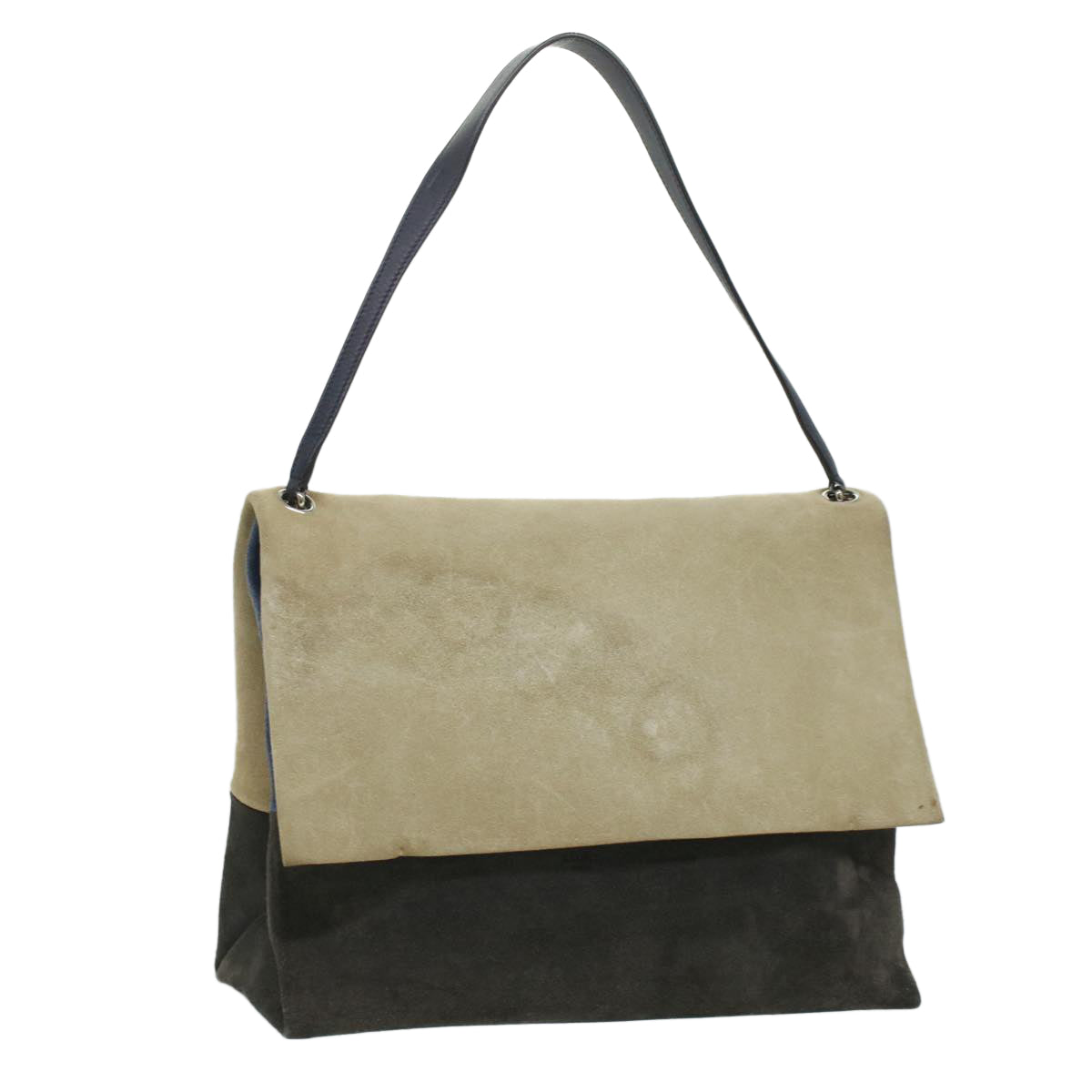 Celine Shoulder Bag Suede Beige Blue black ar8501