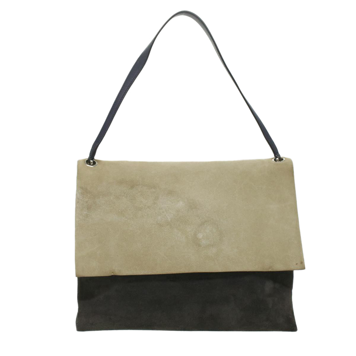 Celine Shoulder Bag Suede Beige Blue black ar8501