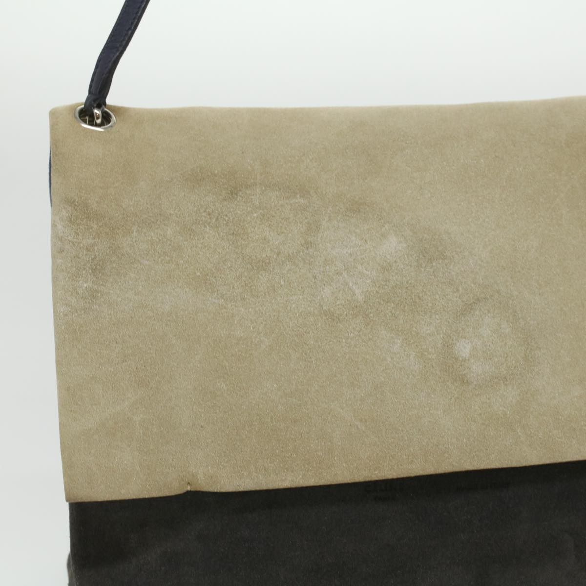 Celine Shoulder Bag Suede Beige Blue black ar8501