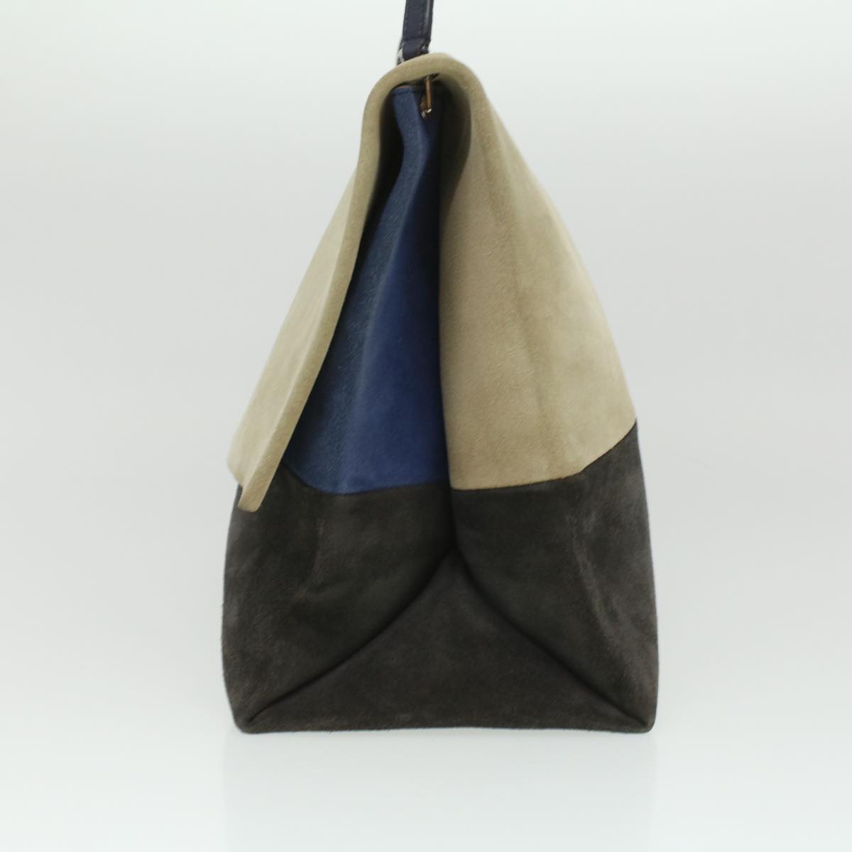 Celine Shoulder Bag Suede Beige Blue black ar8501