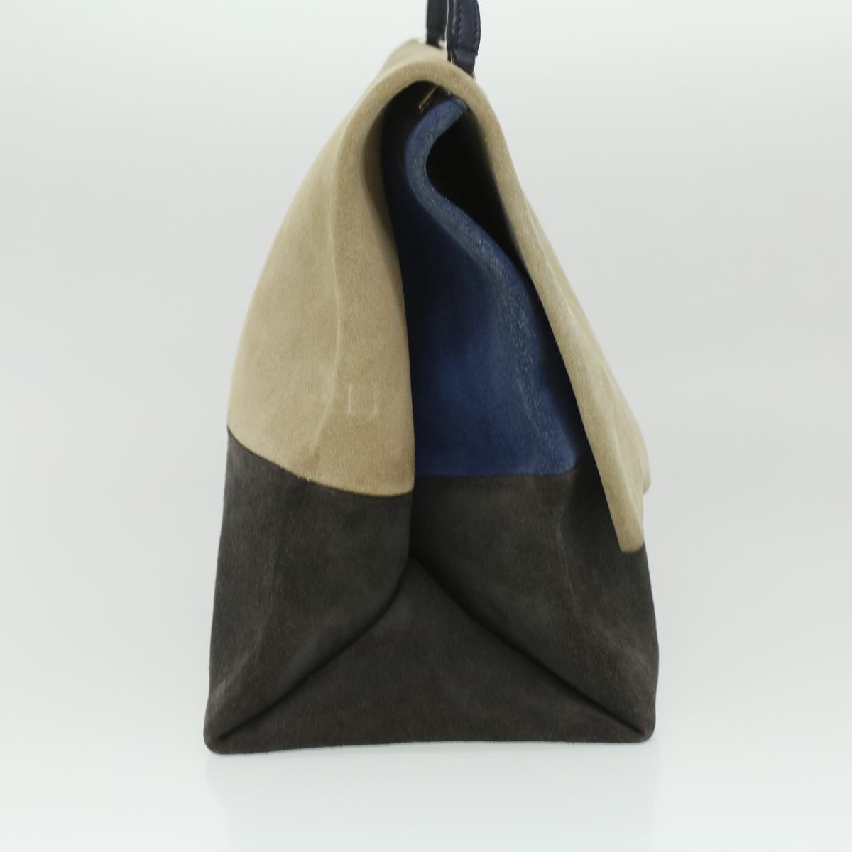 Celine Shoulder Bag Suede Beige Blue black ar8501