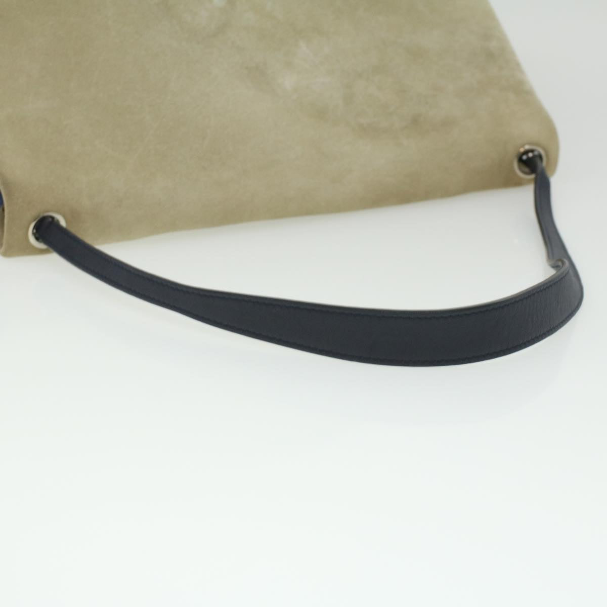 Celine Shoulder Bag Suede Beige Blue black ar8501