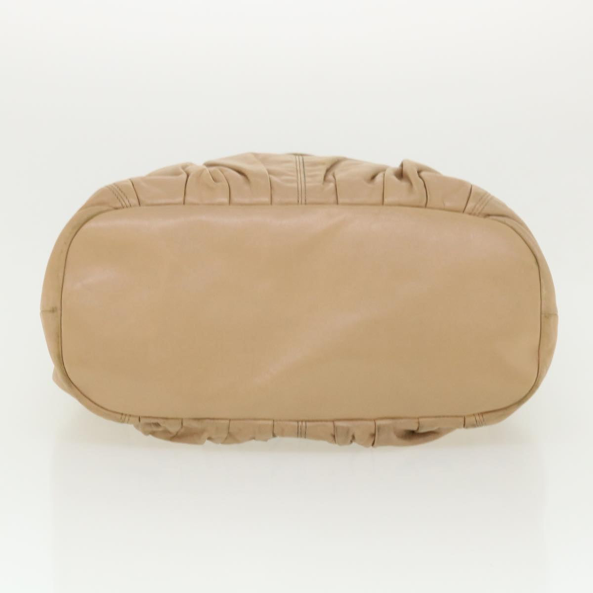 Celine Shoulder Bag Leather Beige ar8683