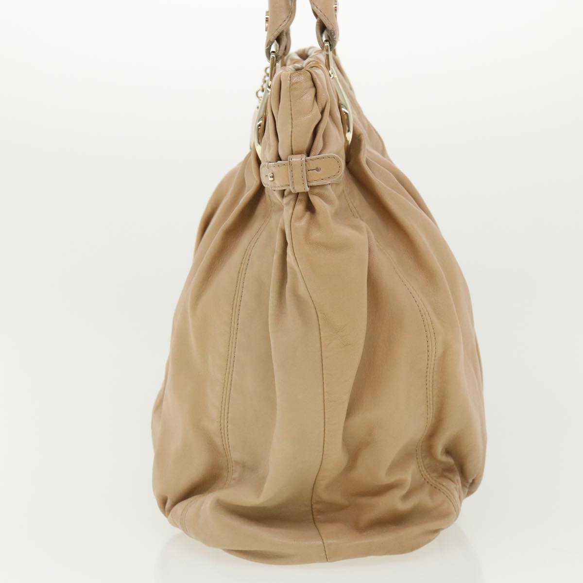 Celine Shoulder Bag Leather Beige ar8683