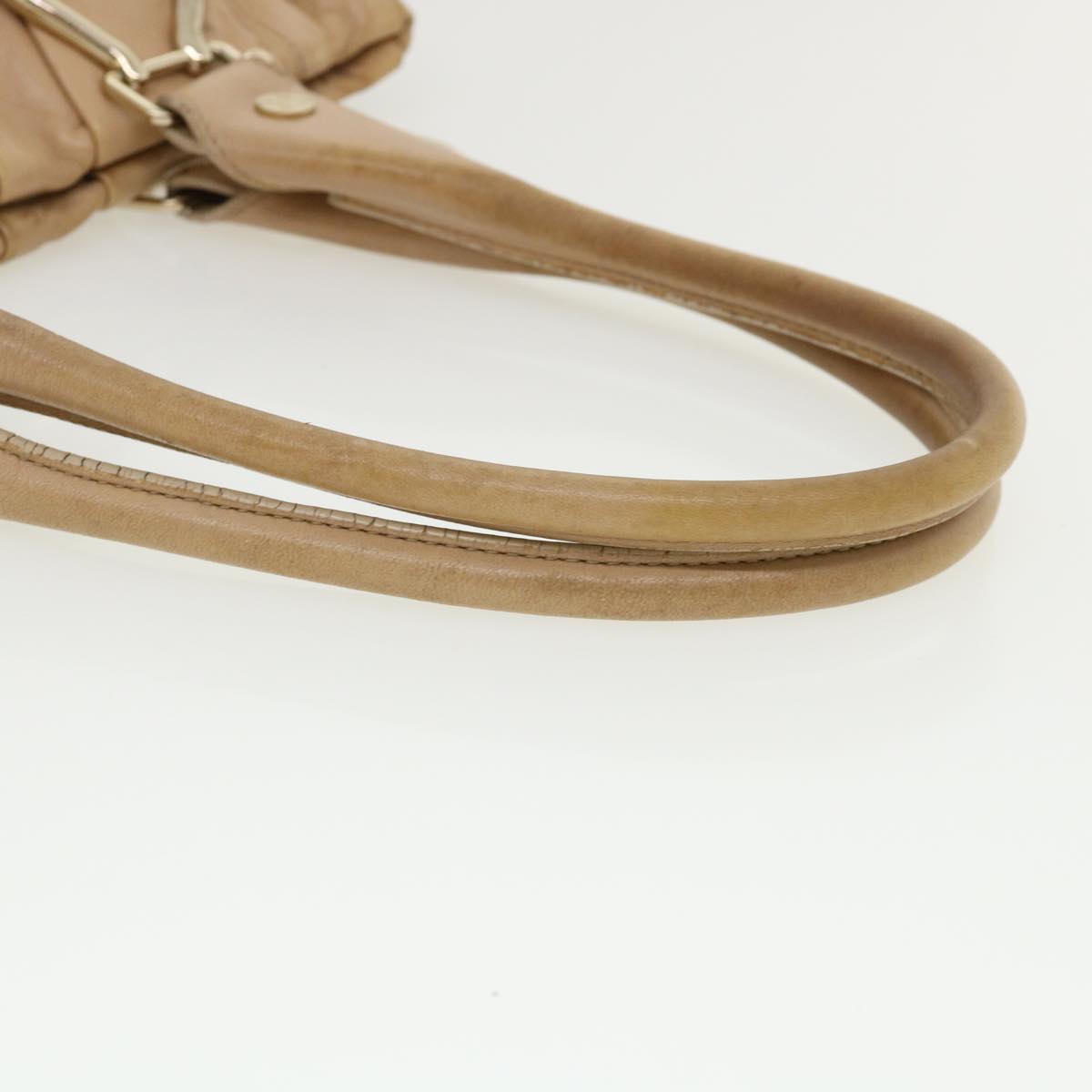 Celine Shoulder Bag Leather Beige ar8683