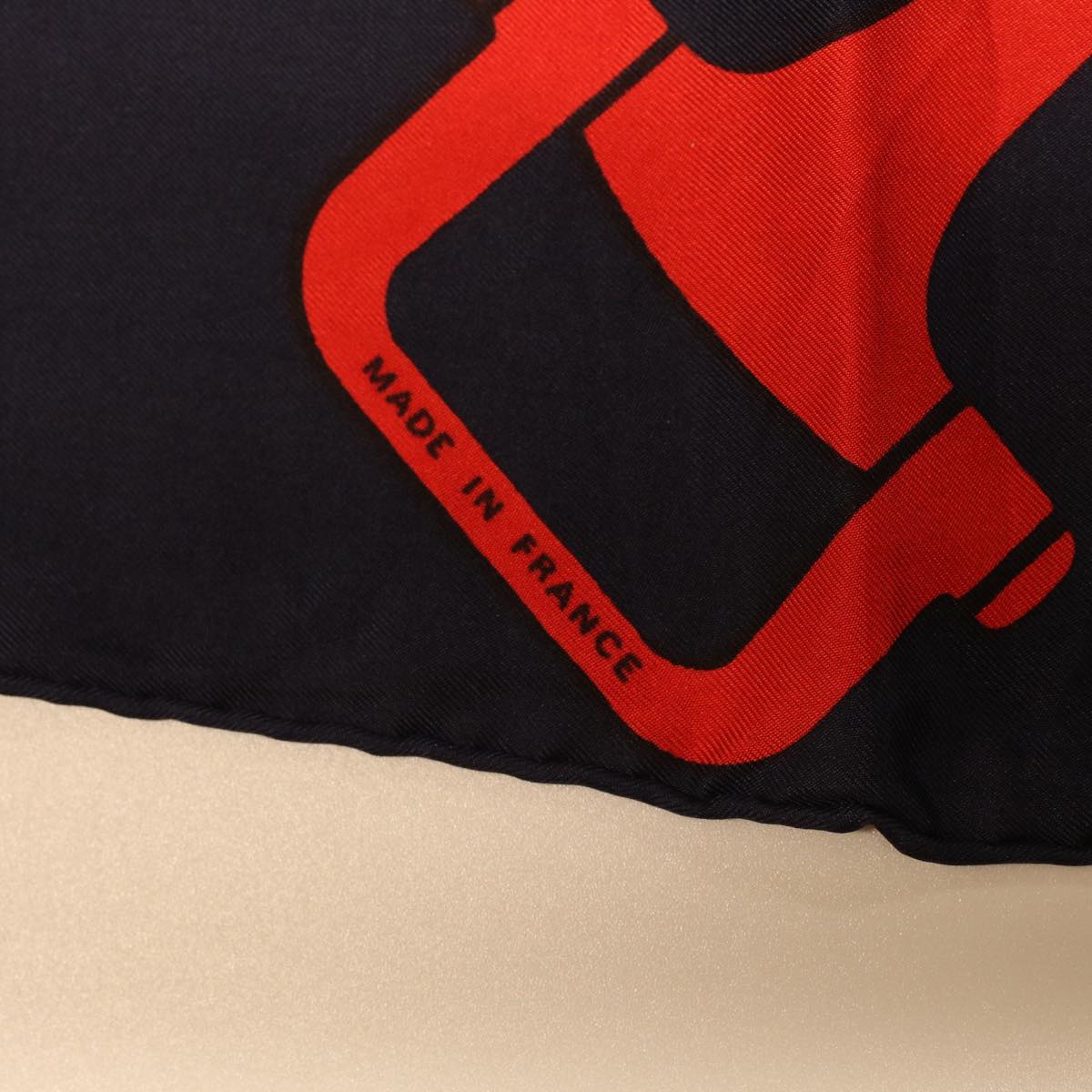Celine Macadam Canvas Scarf Silk Navy Red ar9644