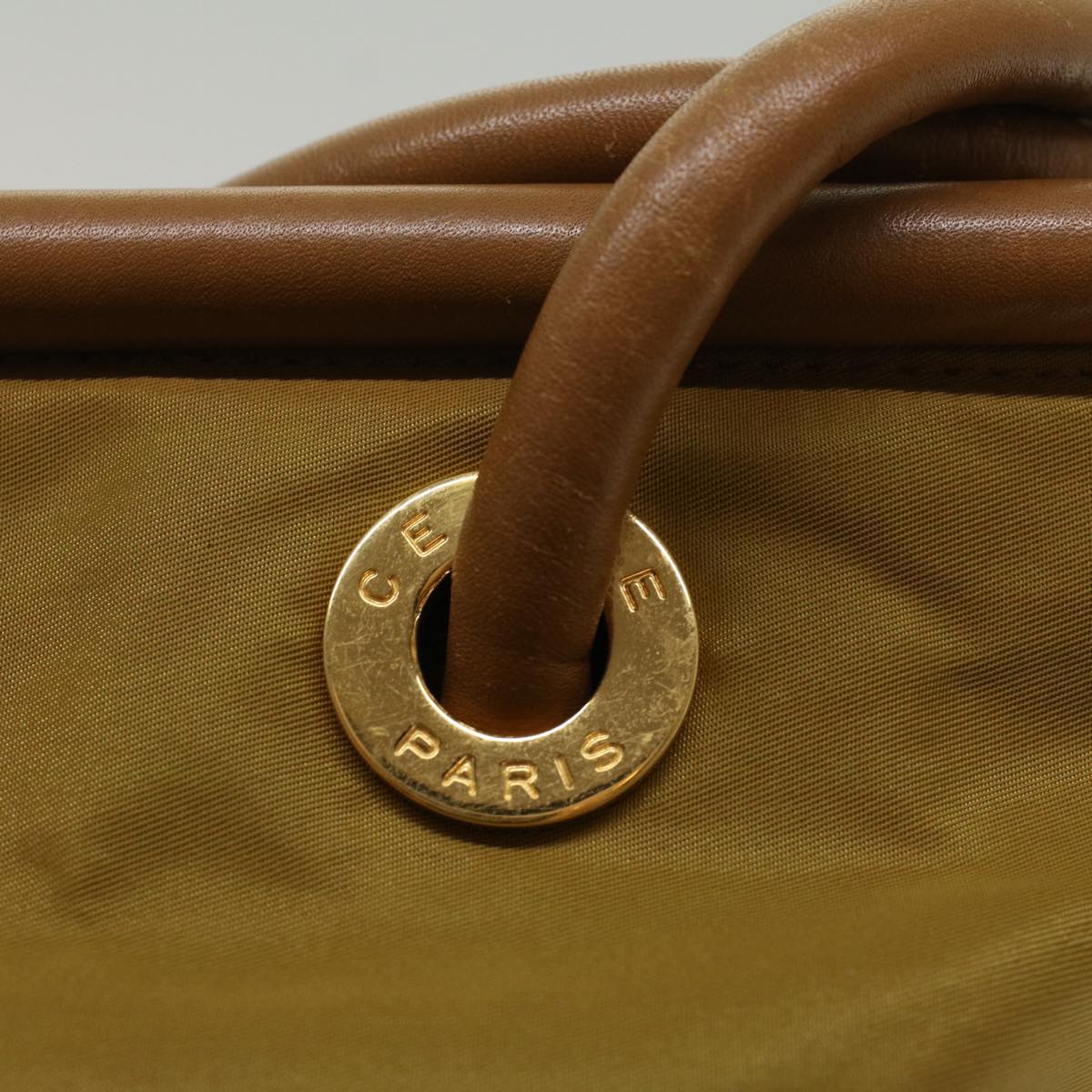 Celine Hand Bag Nylon Khaki ar9963