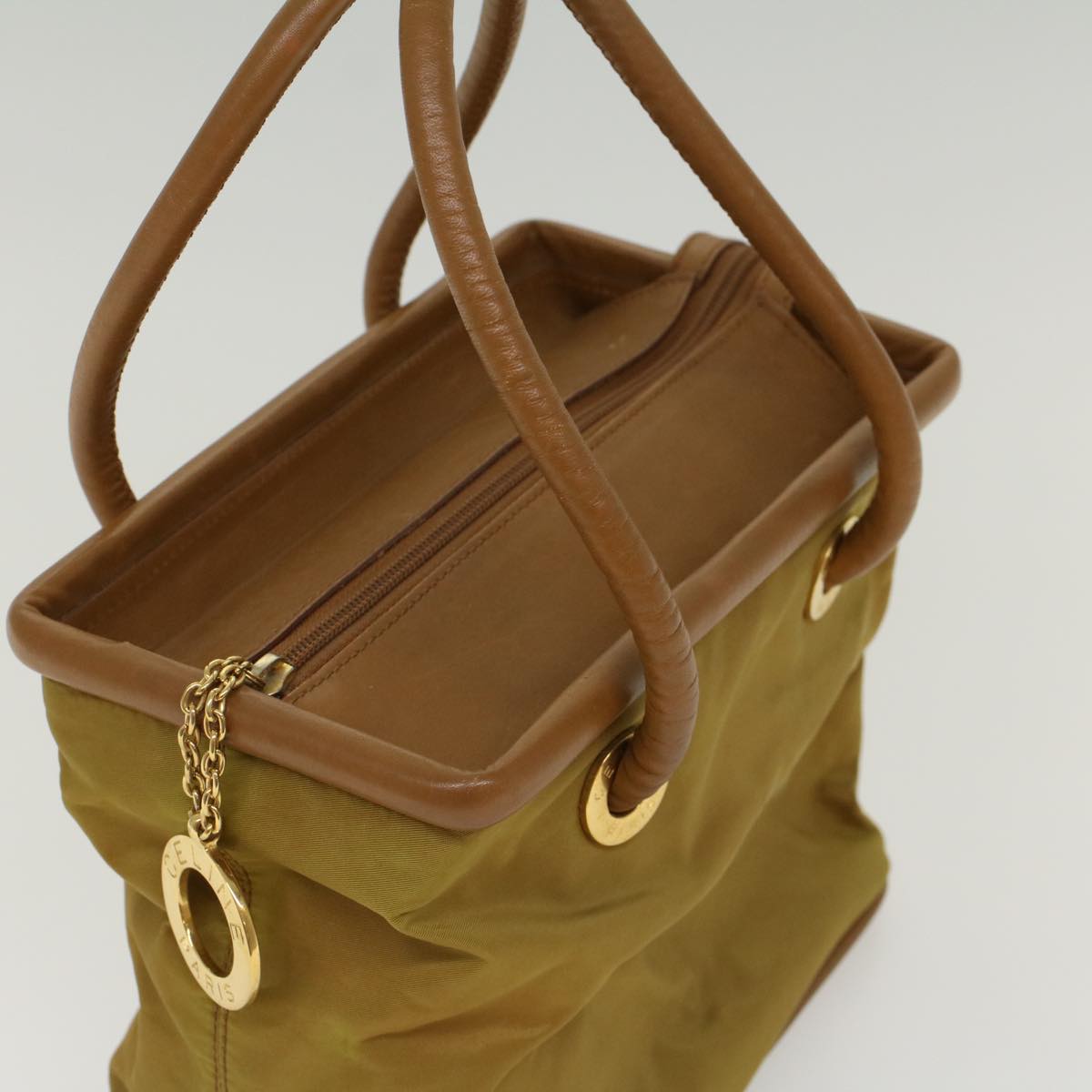 Celine Hand Bag Nylon Khaki ar9963