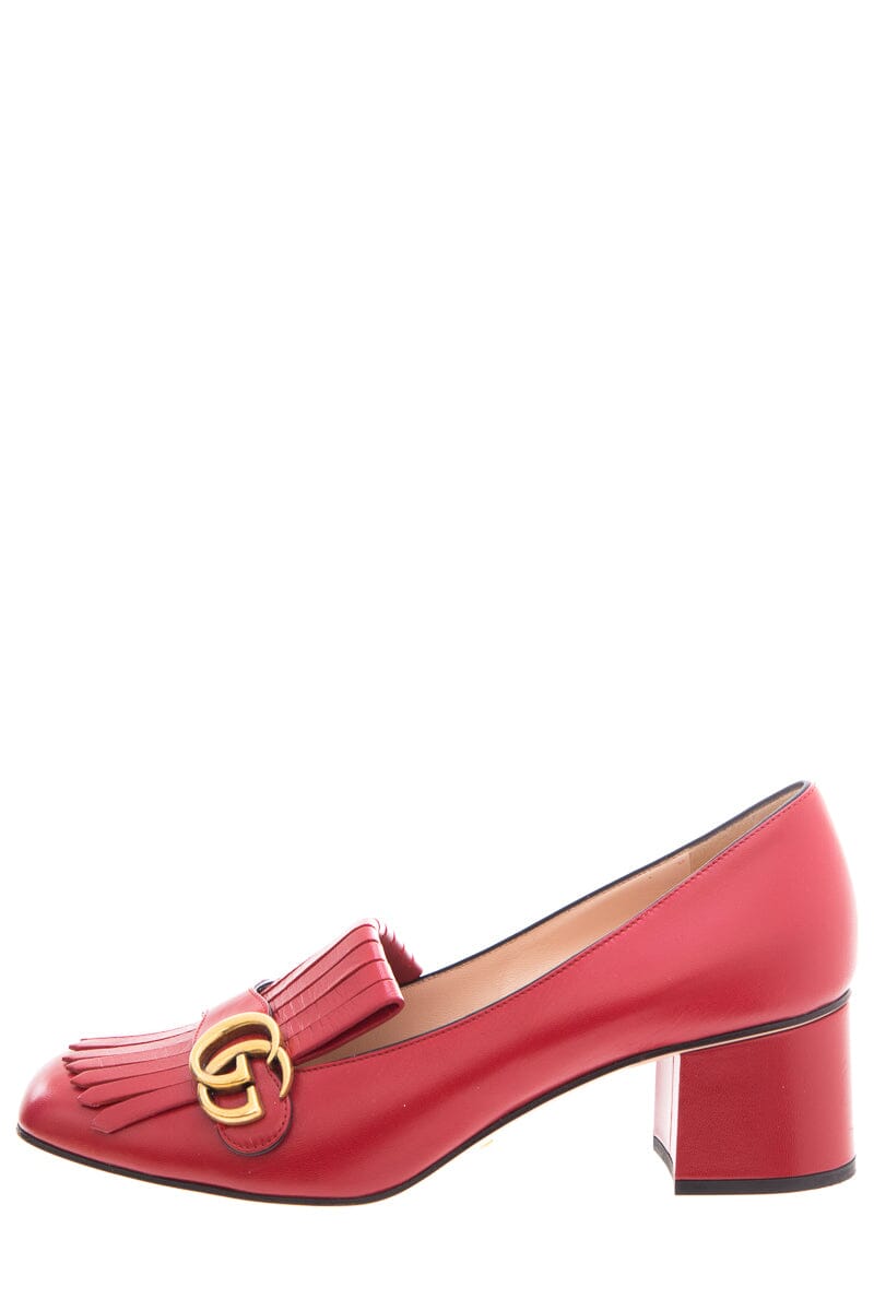 Gucci Red Leather Marmont Pumps SZ 41.5