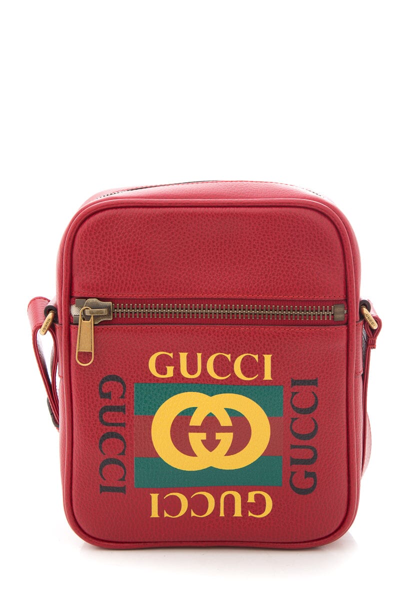 Gucci Red Print Messenger Cross-Body