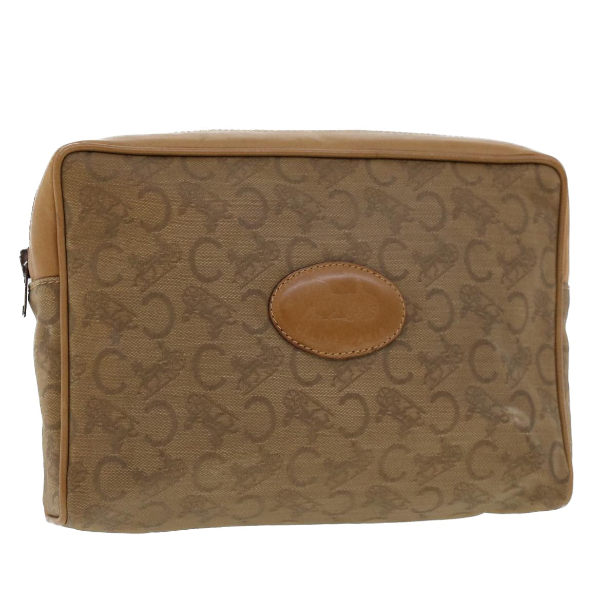 Celine C Macadam Canvas Clutch Bag Beige bs5459