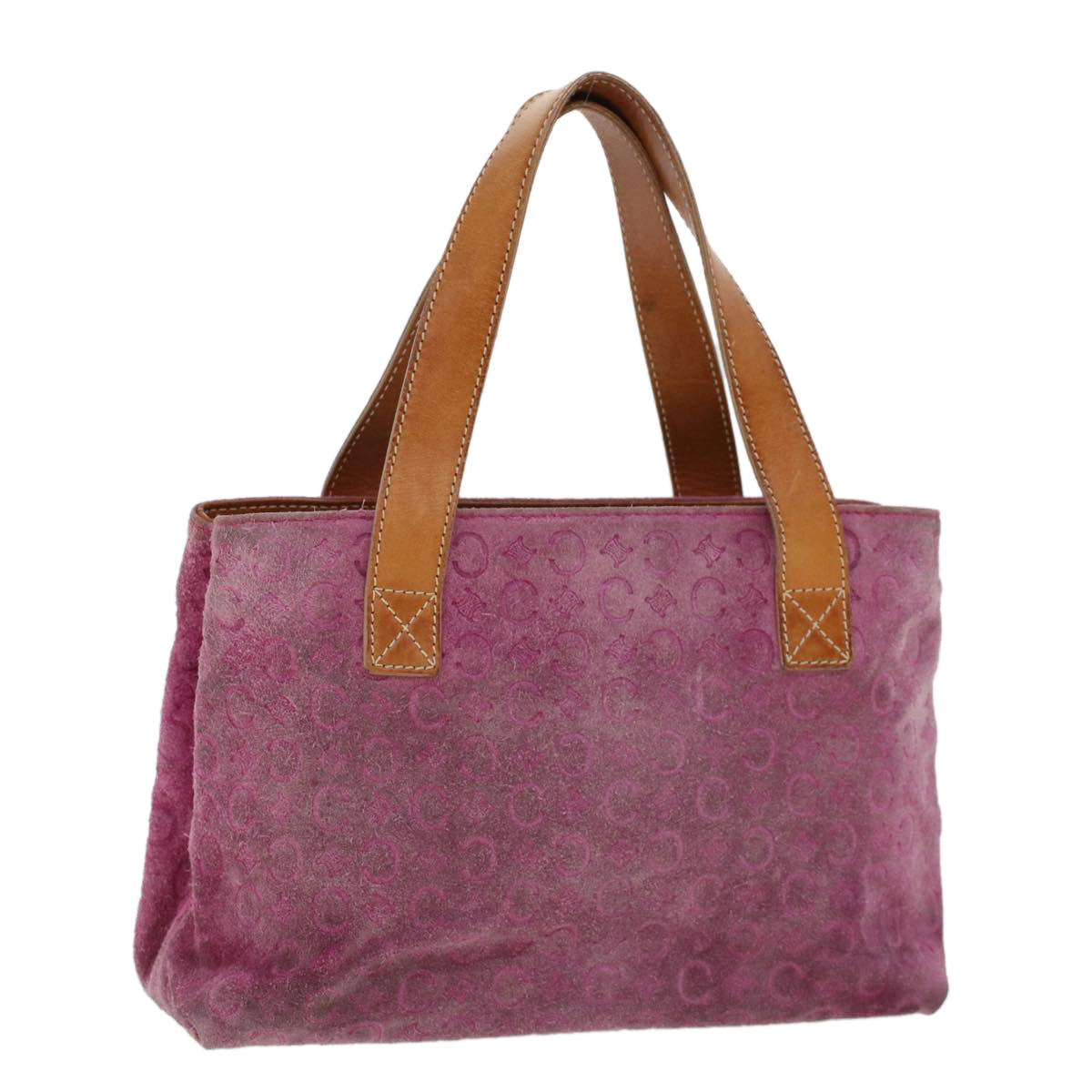 Celine C Macadam Canvas Hand Bag Pink bs5460