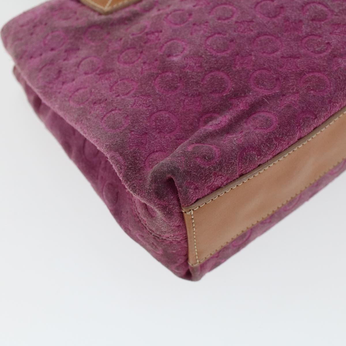 Celine C Macadam Canvas Hand Bag Pink bs5460