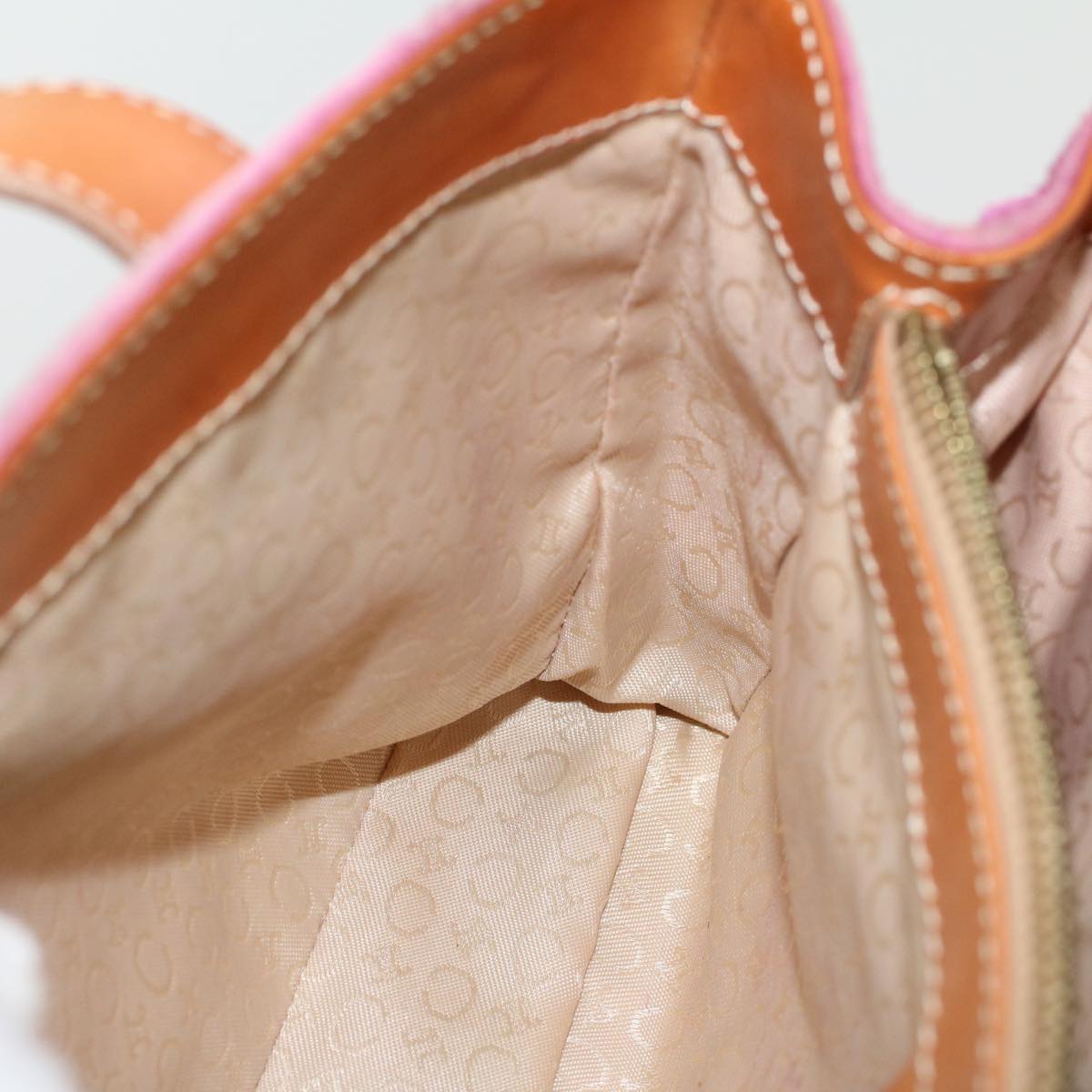 Celine C Macadam Canvas Hand Bag Pink bs5460