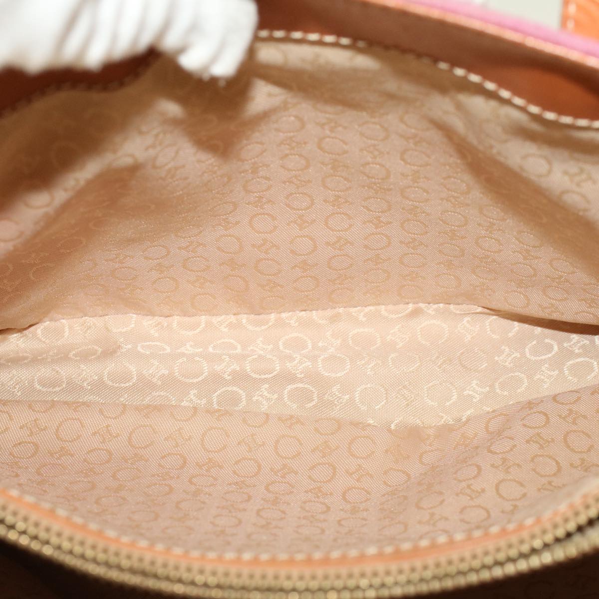 Celine C Macadam Canvas Hand Bag Pink bs5460