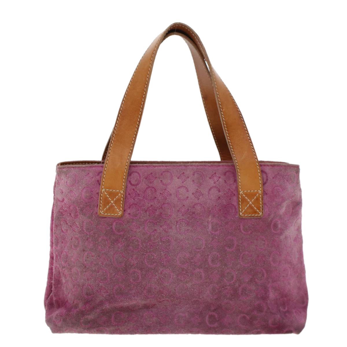 Celine C Macadam Canvas Hand Bag Pink bs5460
