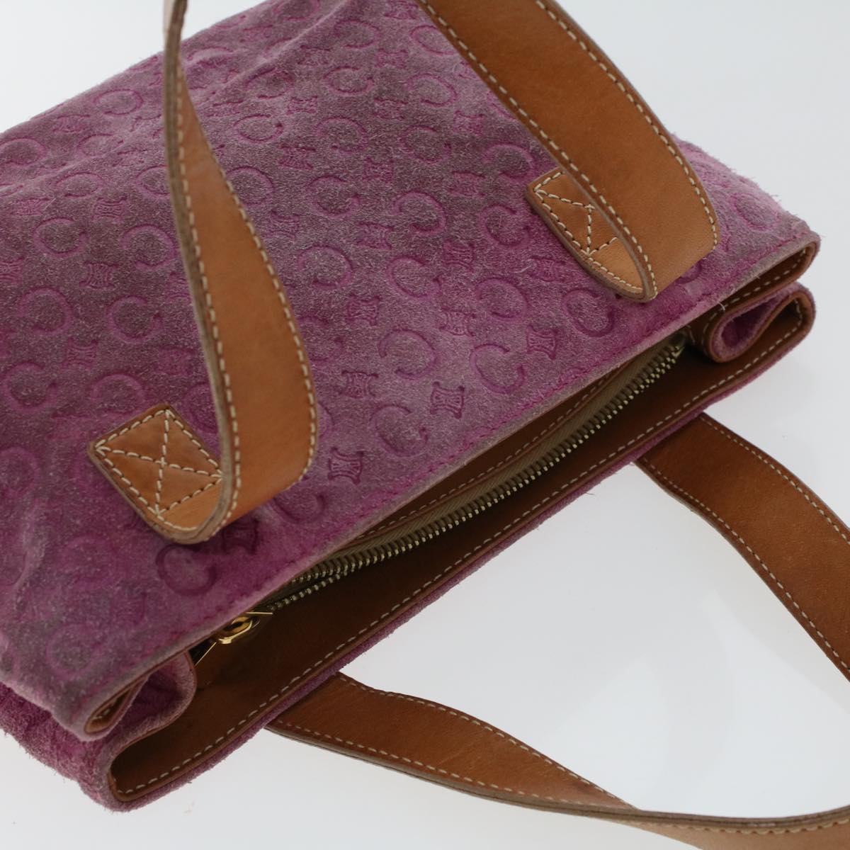 Celine C Macadam Canvas Hand Bag Pink bs5460
