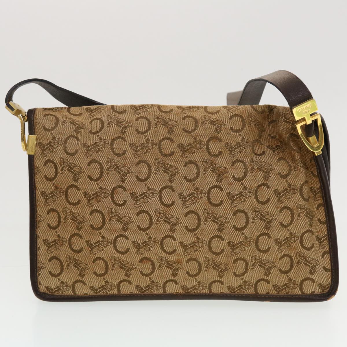 Celine C Macadam Canvas Clutch Shoulder Bag 2Set Beige Navy bs5756
