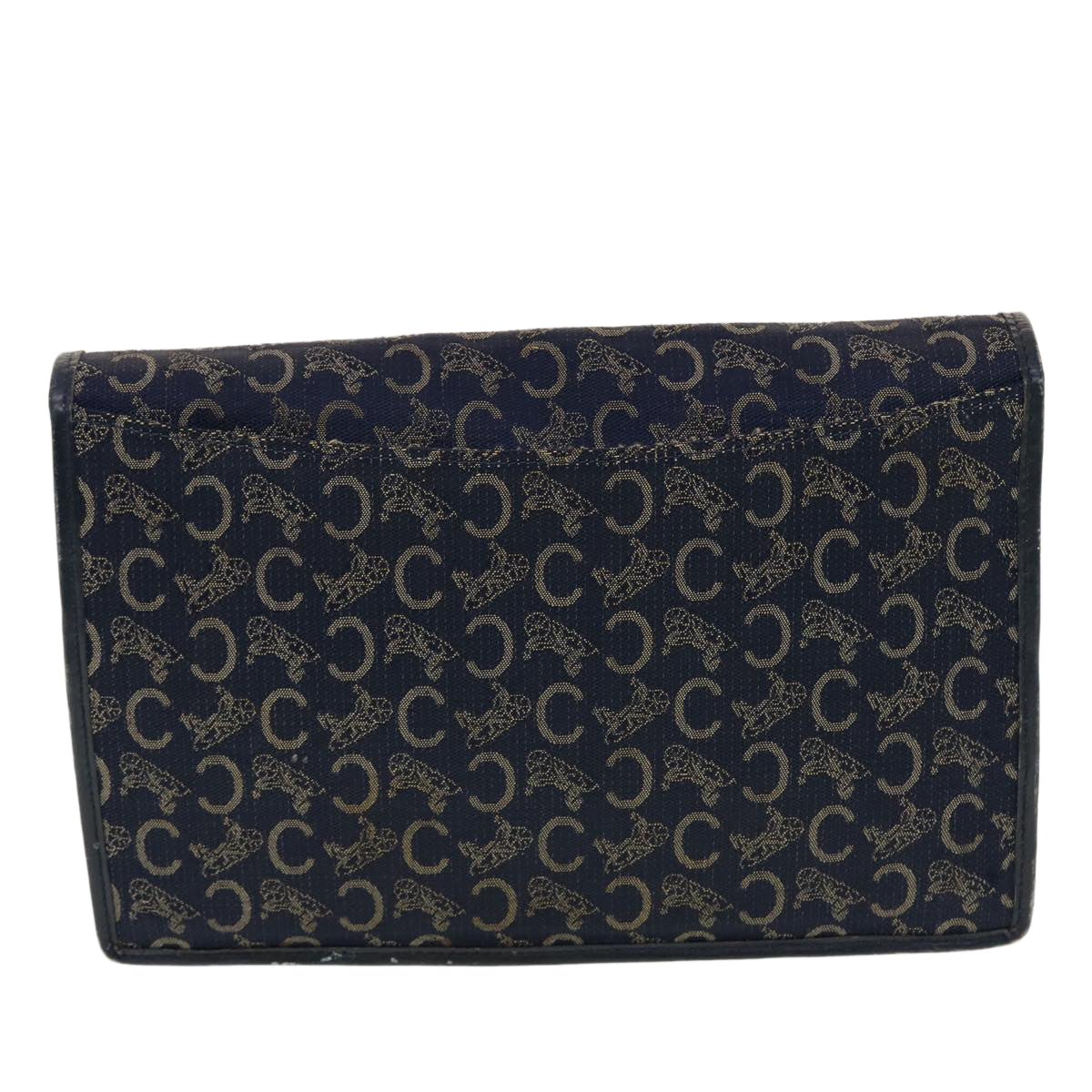 Celine C Macadam Canvas Clutch Shoulder Bag 2Set Beige Navy bs5756