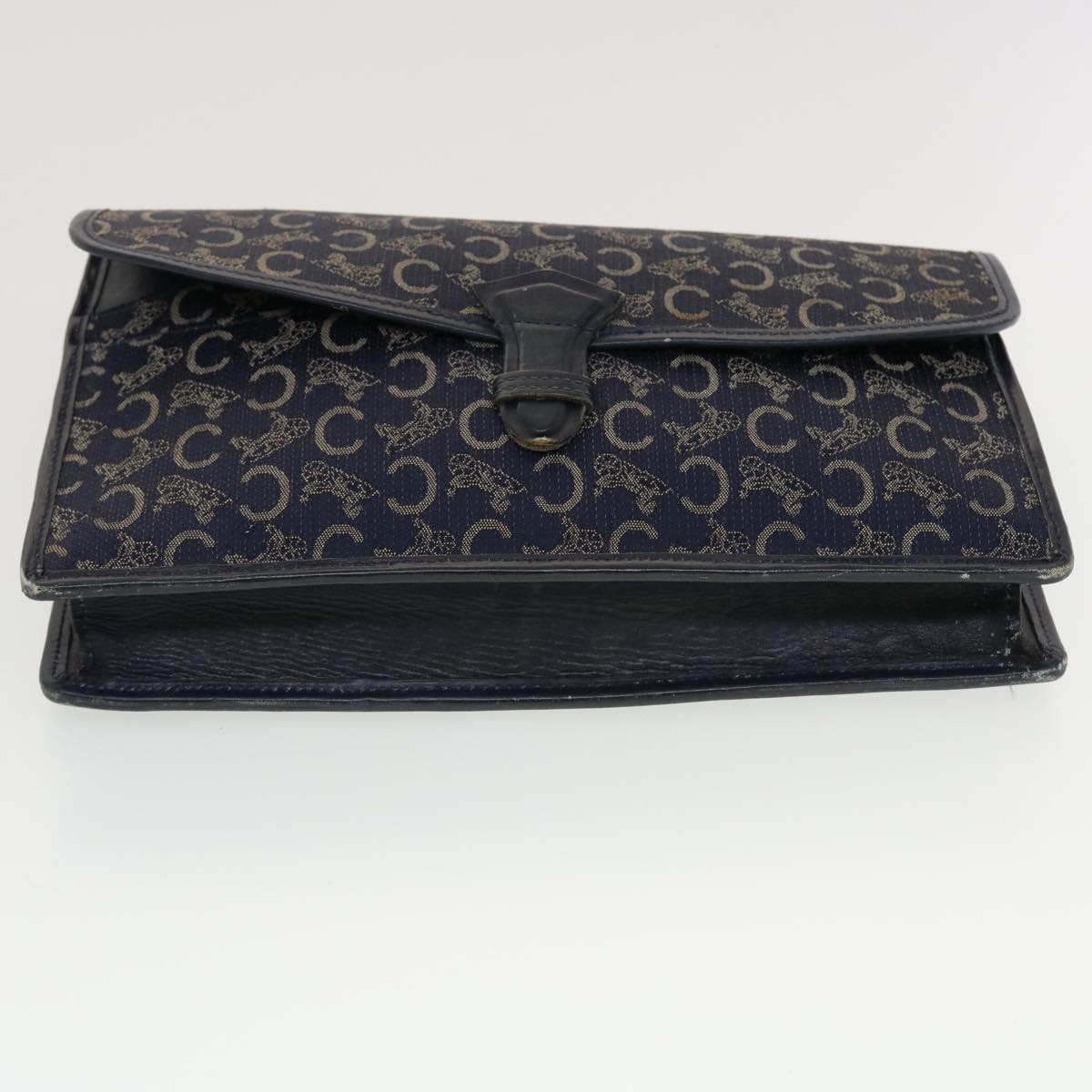 Celine C Macadam Canvas Clutch Shoulder Bag 2Set Beige Navy bs5756