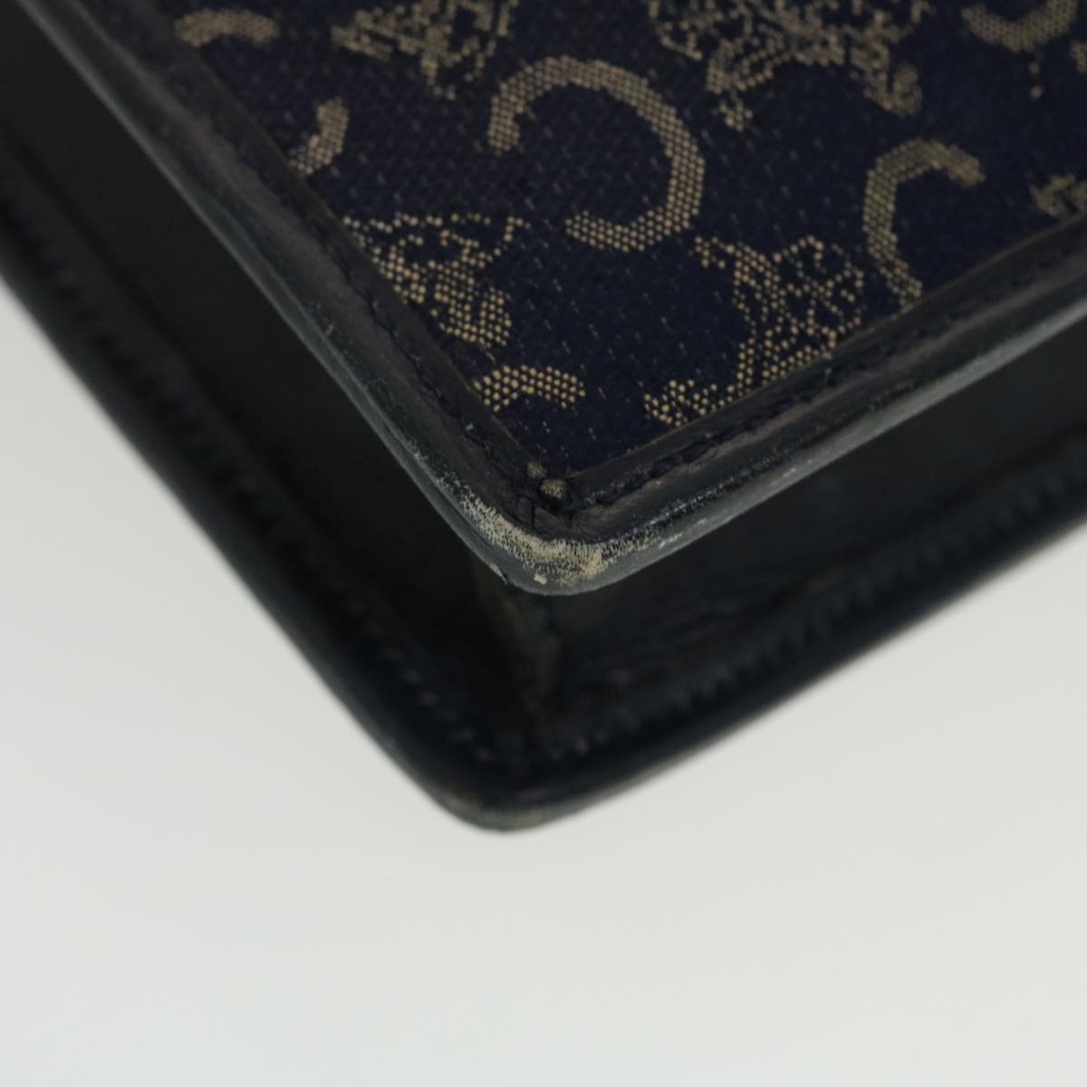 Celine C Macadam Canvas Clutch Shoulder Bag 2Set Beige Navy bs5756