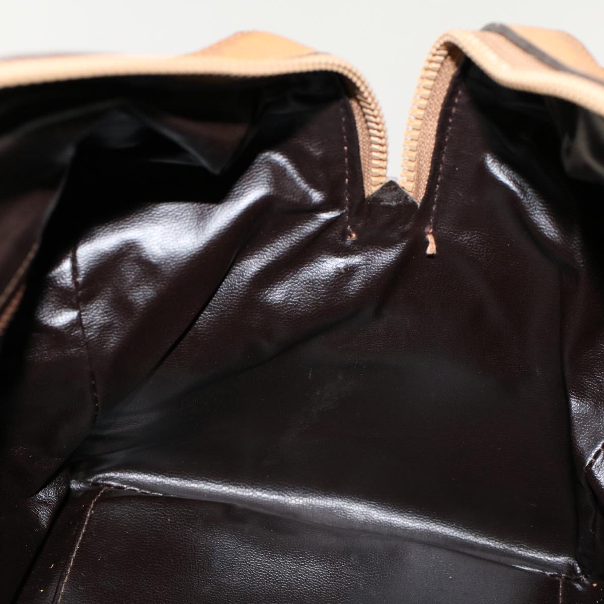 Celine Macadam Canvas Boston Bag Coated Canvas Brown bs6013