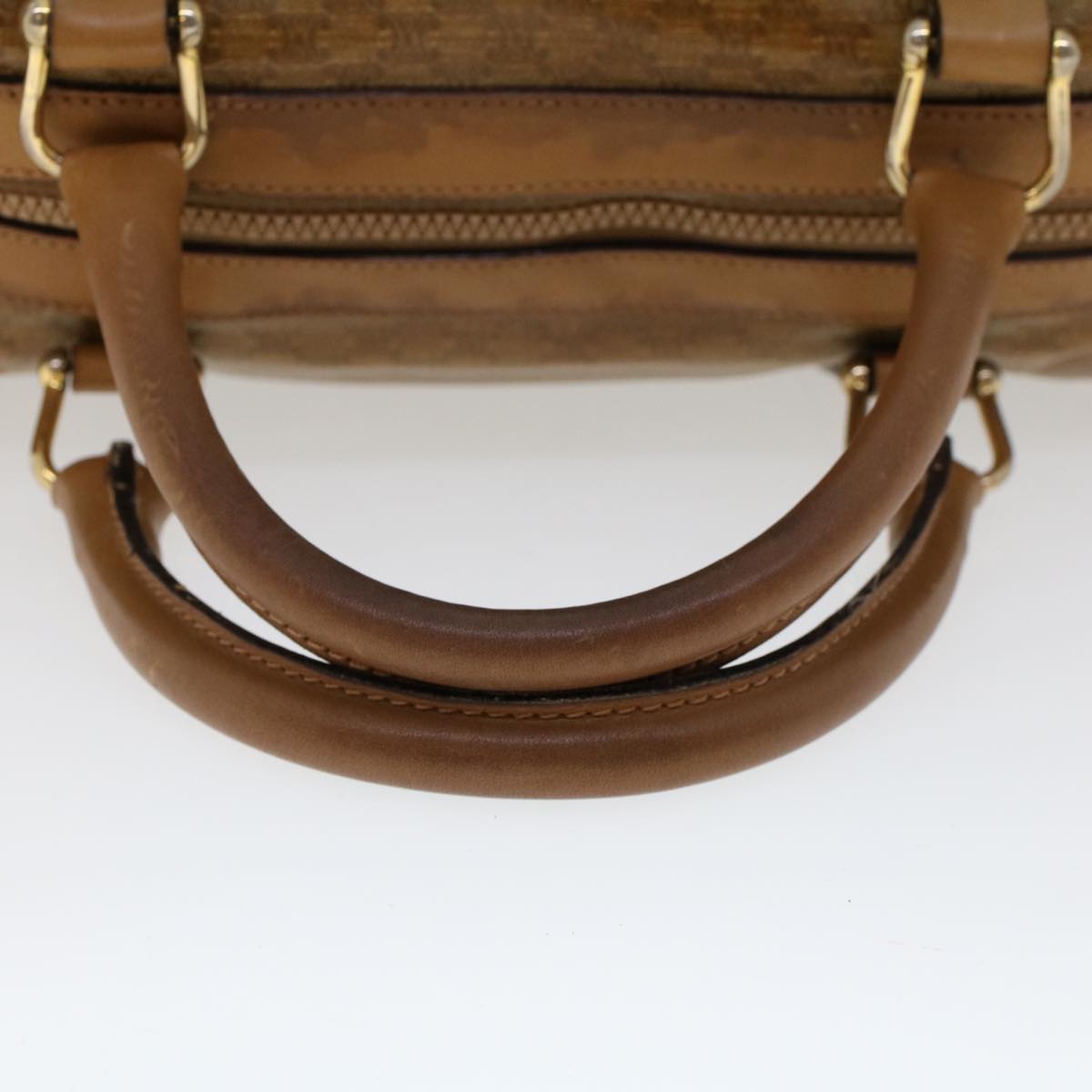 Celine Macadam Canvas Boston Bag Coated Canvas Brown bs6013