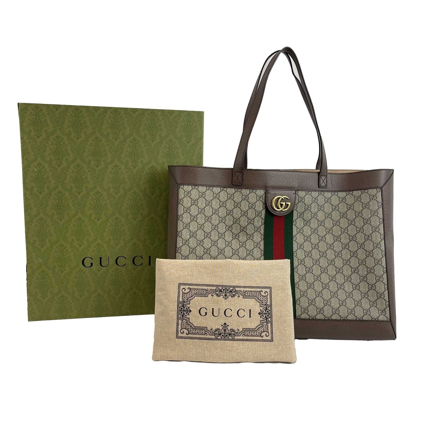 GUCCI - Ophidia GG Soft Medium Beige / Brown Tote