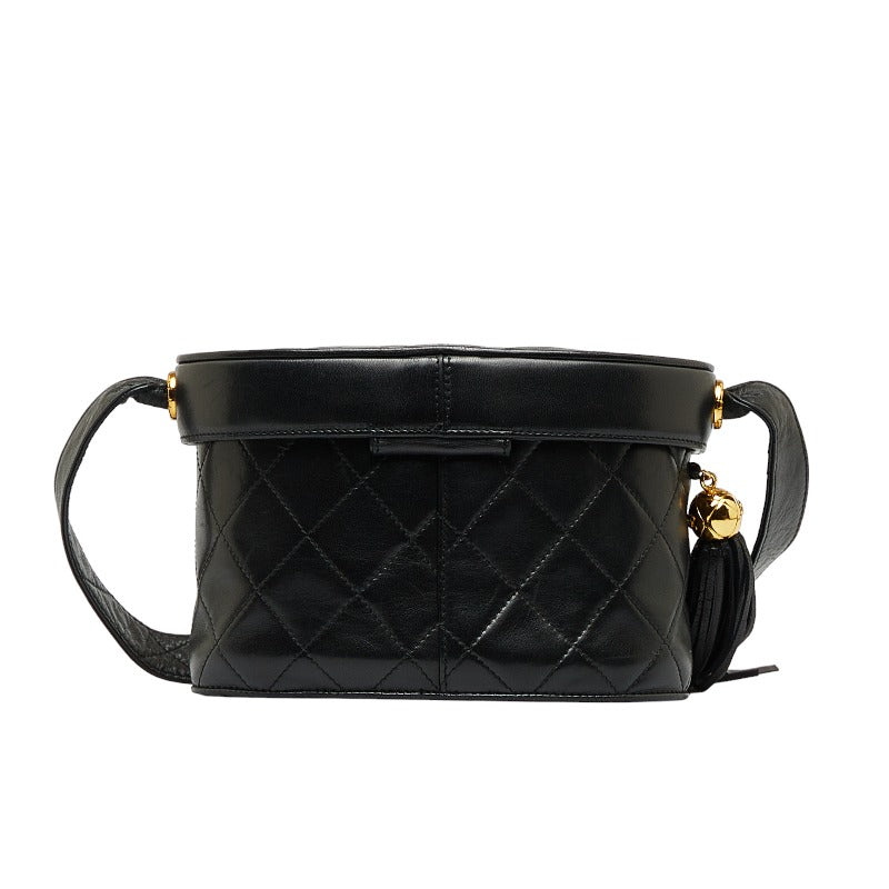 Chanel Cocomark Tassel winged Shoulder Bag Black Leather Chanel
