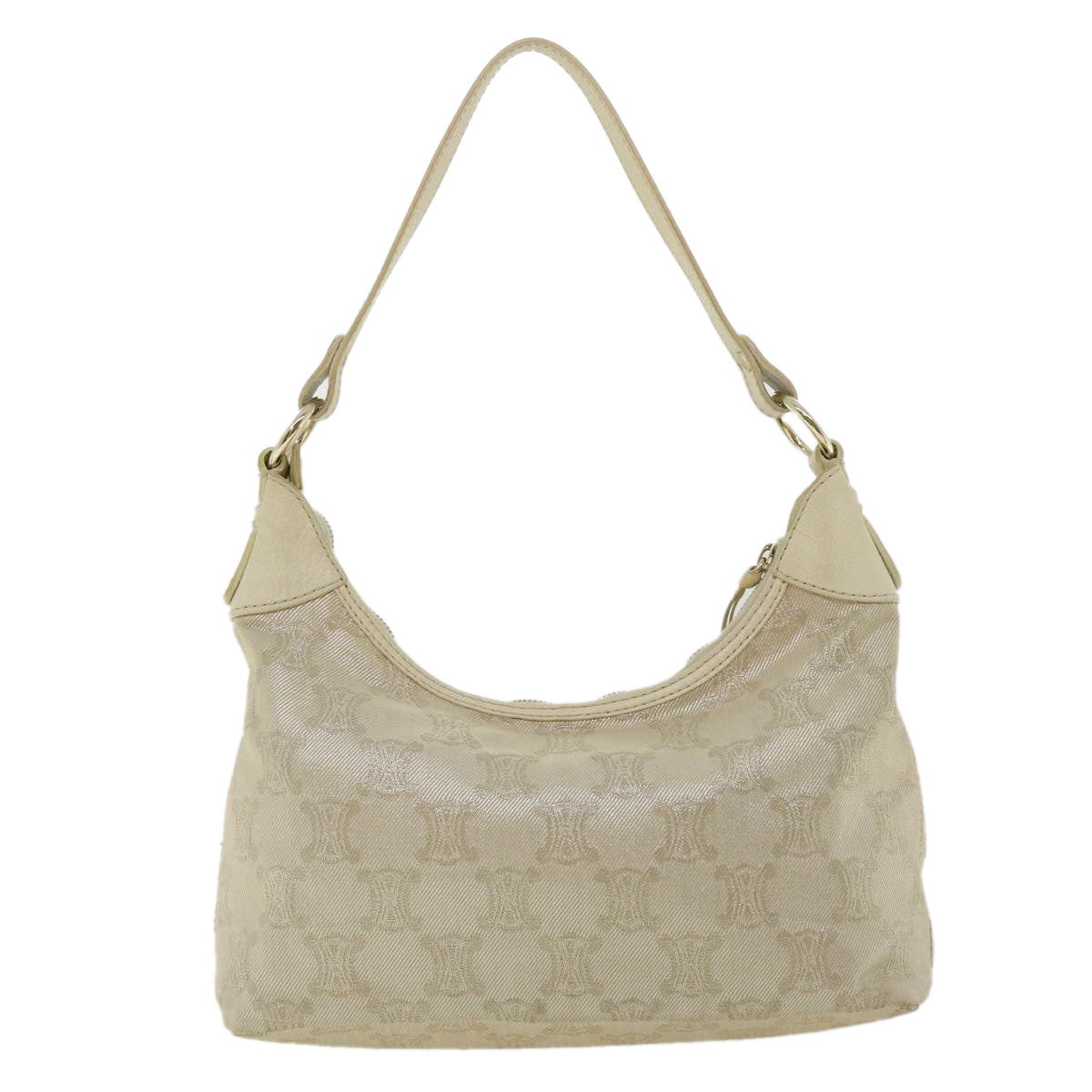 Celine Macadam Canvas Shoulder Bag Beige fm1927