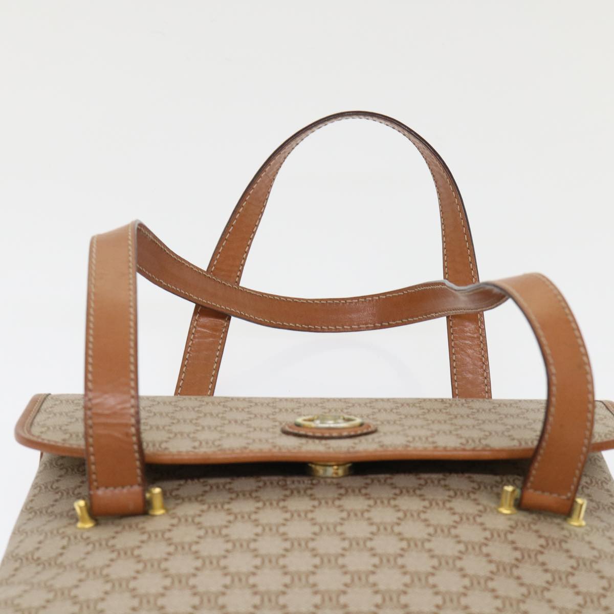 Celine Macadam Canvas Shoulder Bag Beige fm2486