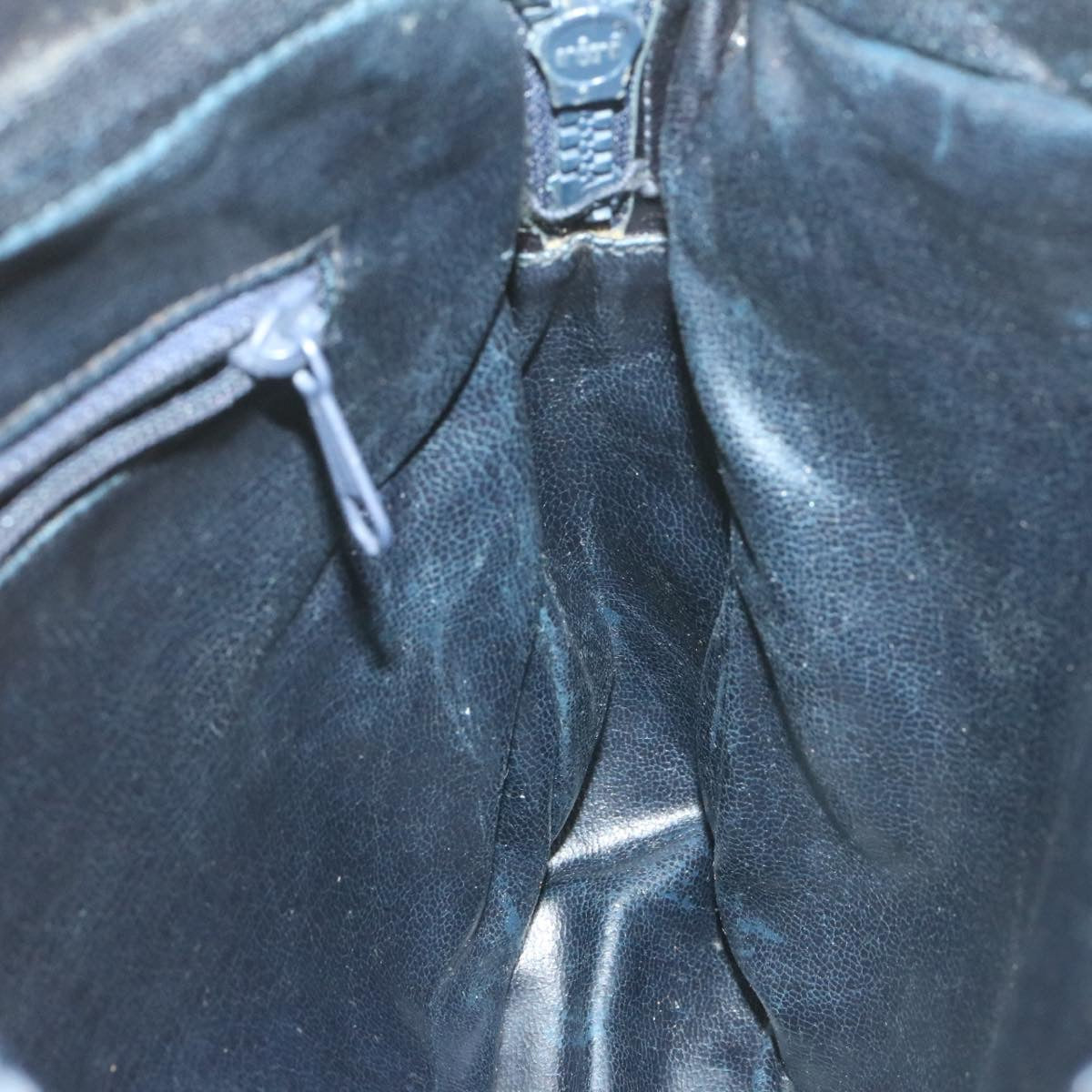 Celine Horse Carriage C Macadam Canvas Shoulder Bag Navy Blue fm272
