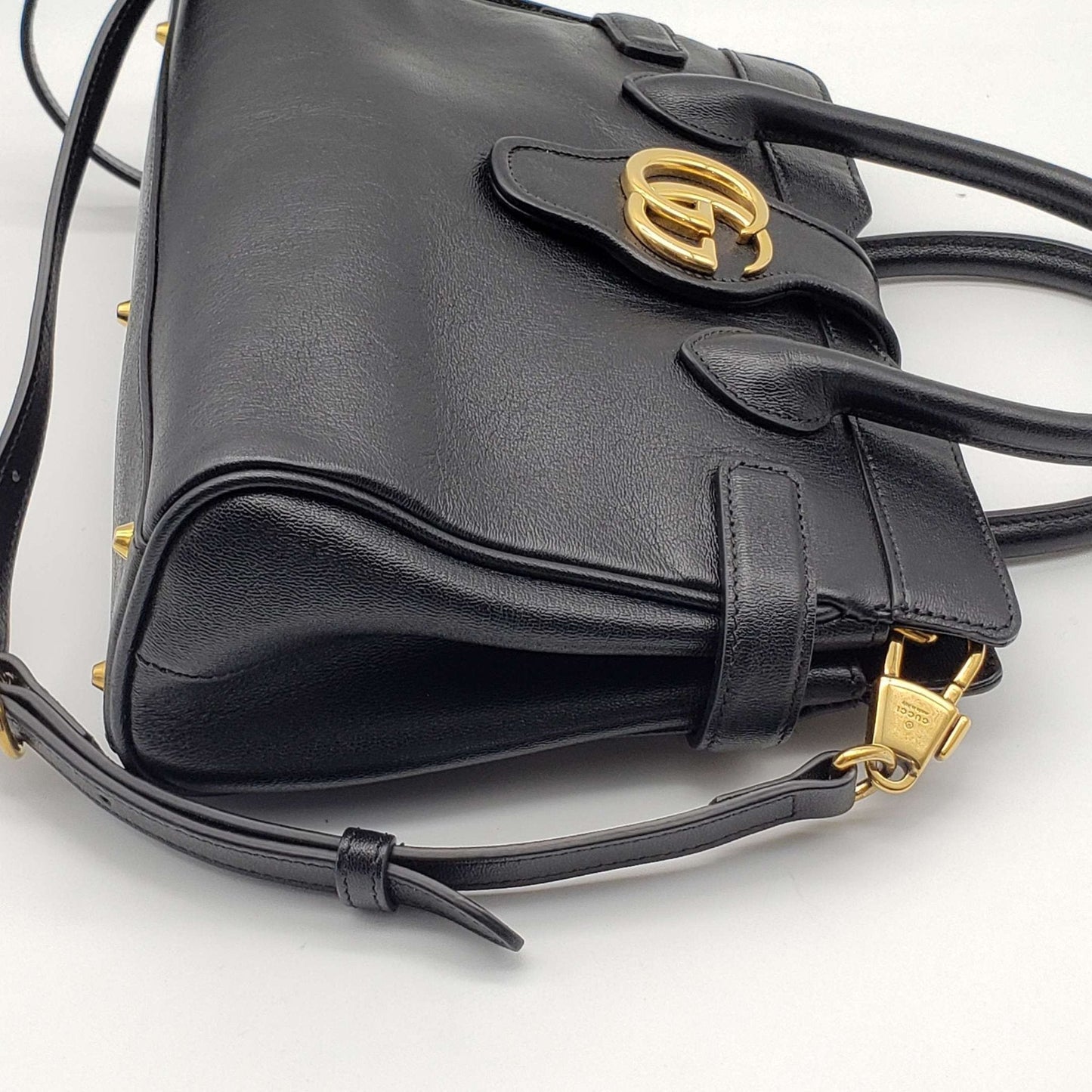 Gucci Calfskin New Sakai Lux Small Dahkia Top Handle Shoulder Bag