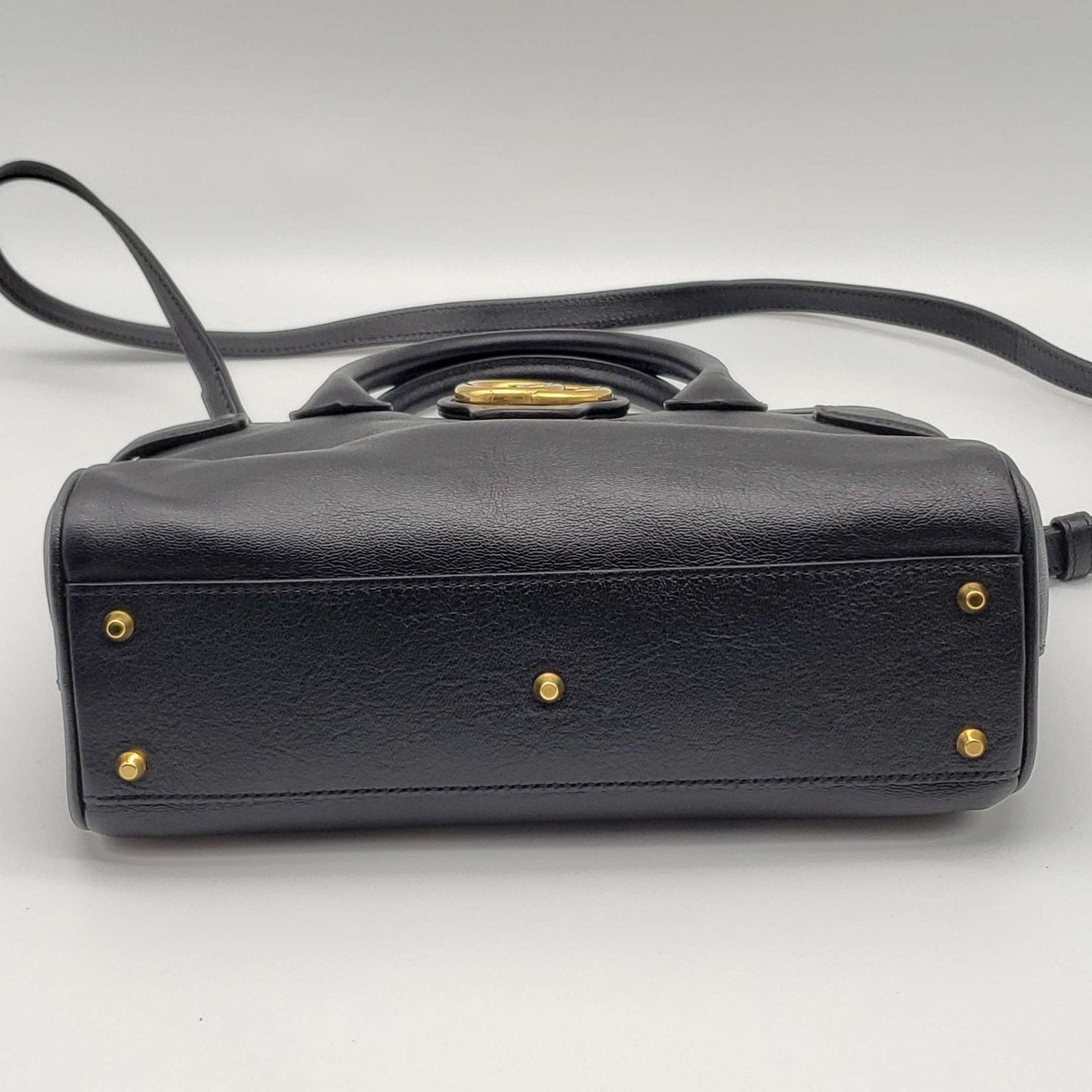 Gucci Calfskin New Sakai Lux Small Dahkia Top Handle Shoulder Bag