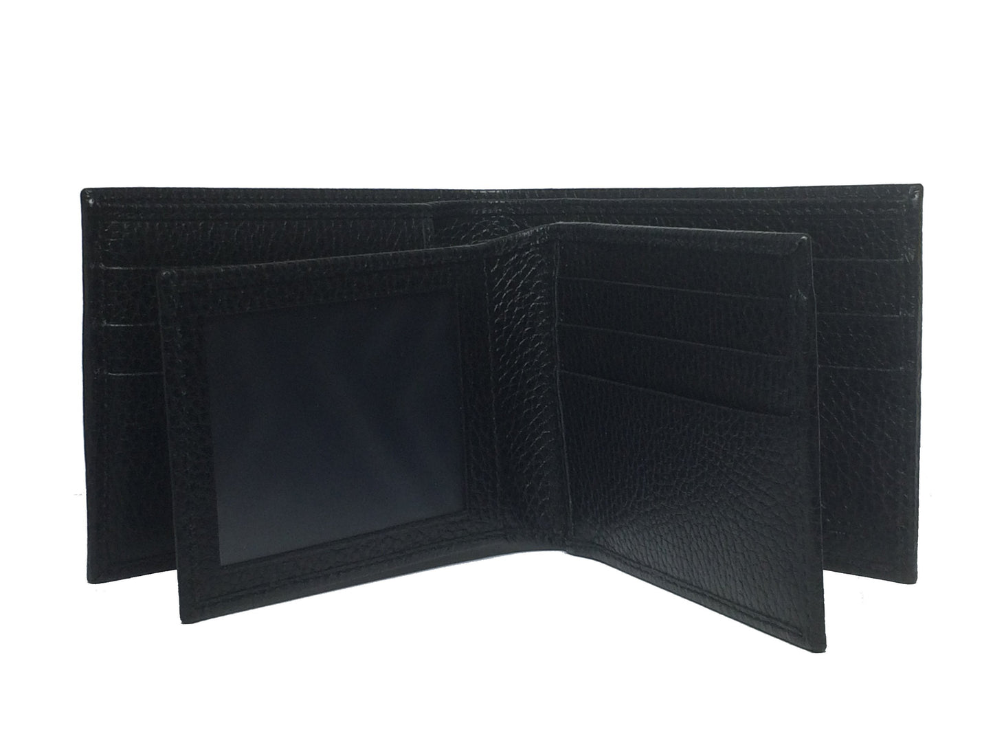 Gucci Men's Microguccissima Black Leather Trifold Wallet