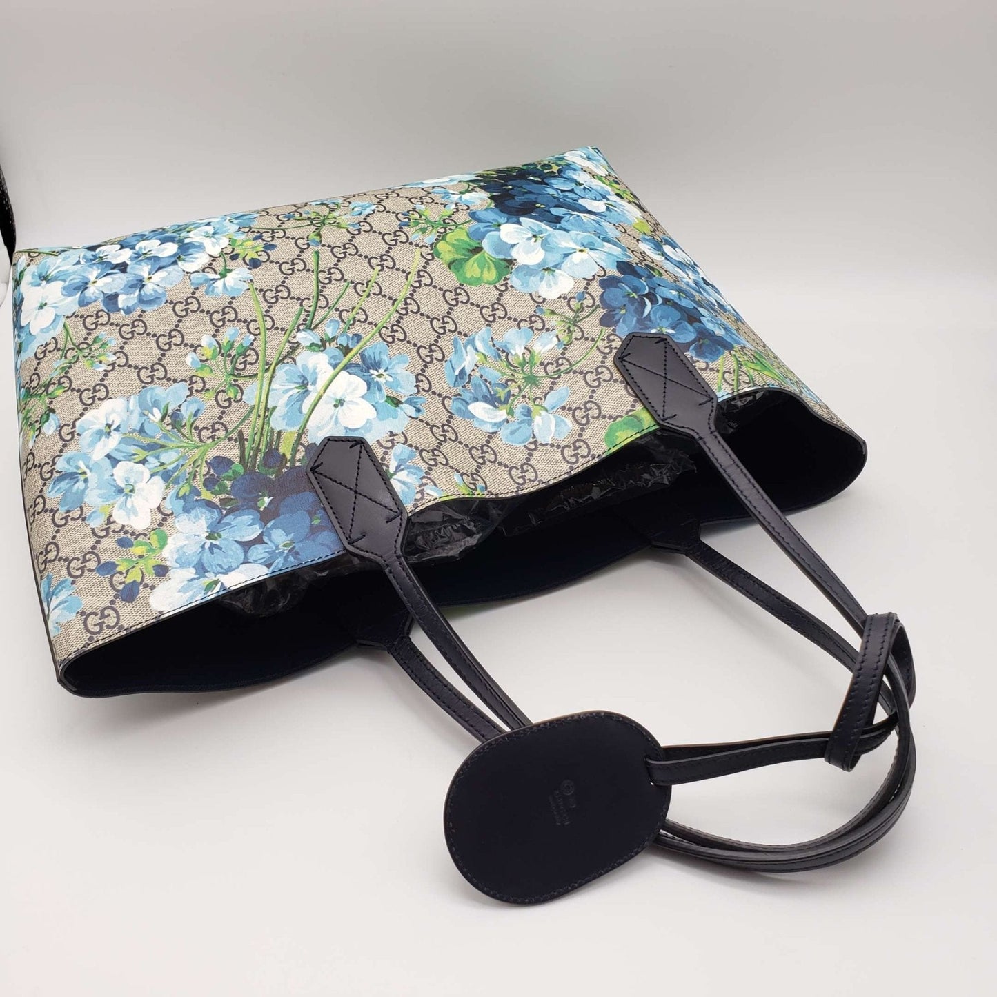 Gucci Reversible Bloom Medium Tote Blue Shoulder Bag